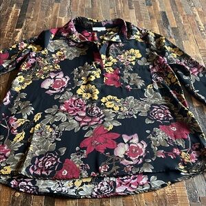 Pleione Multicolor Floral Button Down Shirt